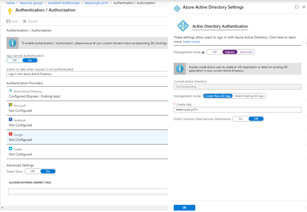 Acmebot Authentication