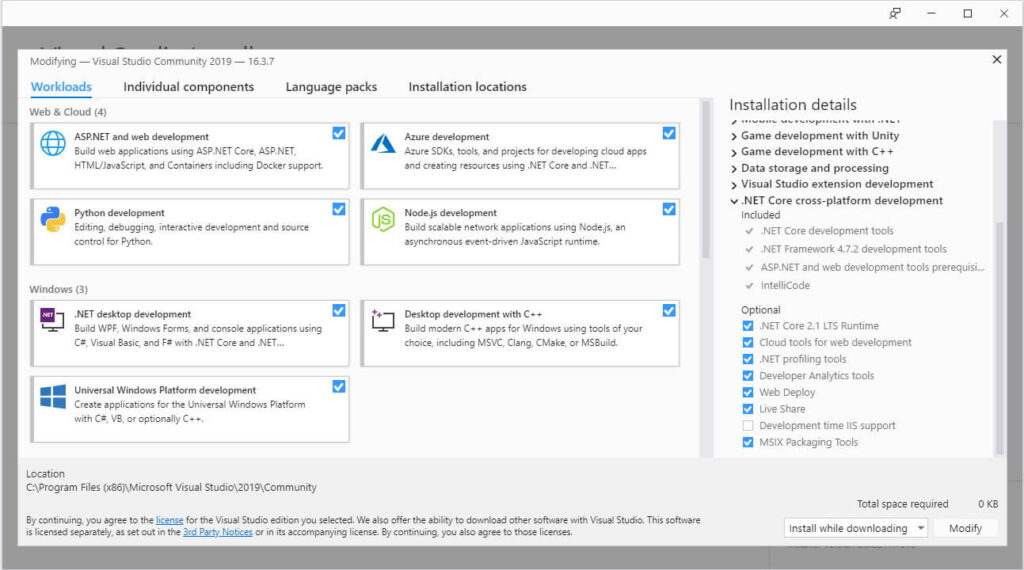 Visual Studio Installer